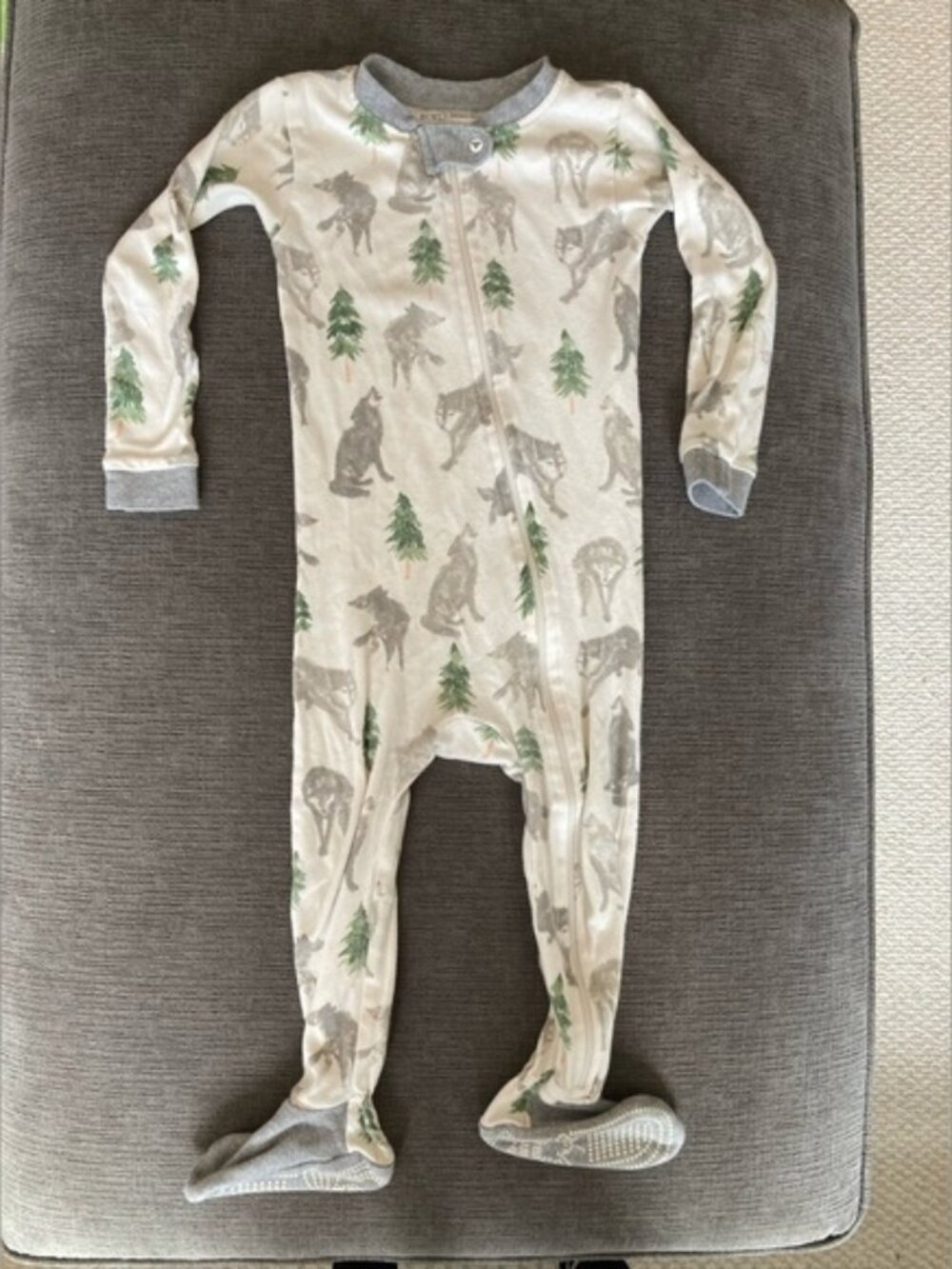 Lot of three (3) boy/girl - 24M toddler Burt’s Bees footie pajamas